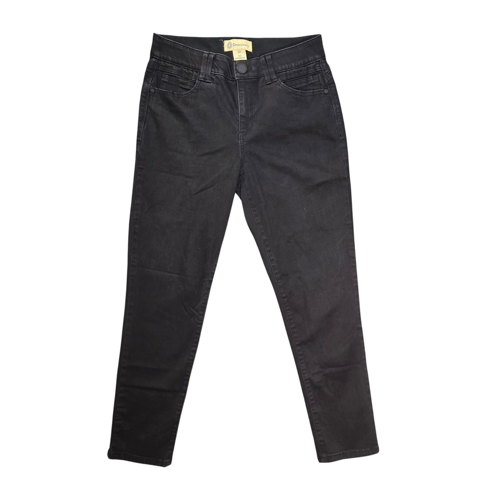 Democracy Women 10 Black Ab Technology Skinny Denim Jeans Mid Rise Stretch